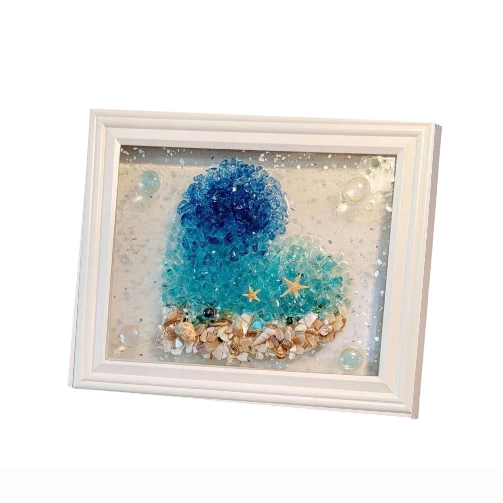 Art Craft Earth Day - مجموعات فن الزجاج البحري، إطار فن
