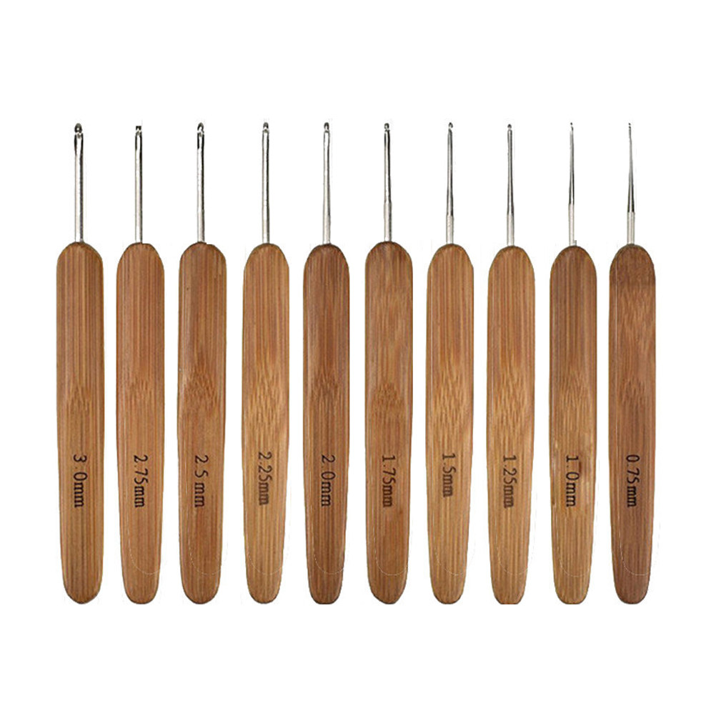 Crochet Hook Set - مجموعة من سنارات الكروشيه بمقبض من