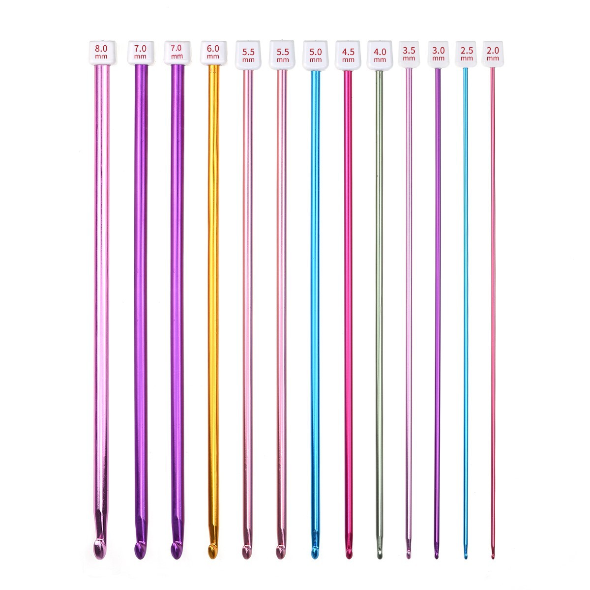 Crochet Hook Set - 11 قطعة/الحزمة الحديد الملونة 27 سنتيمتر
