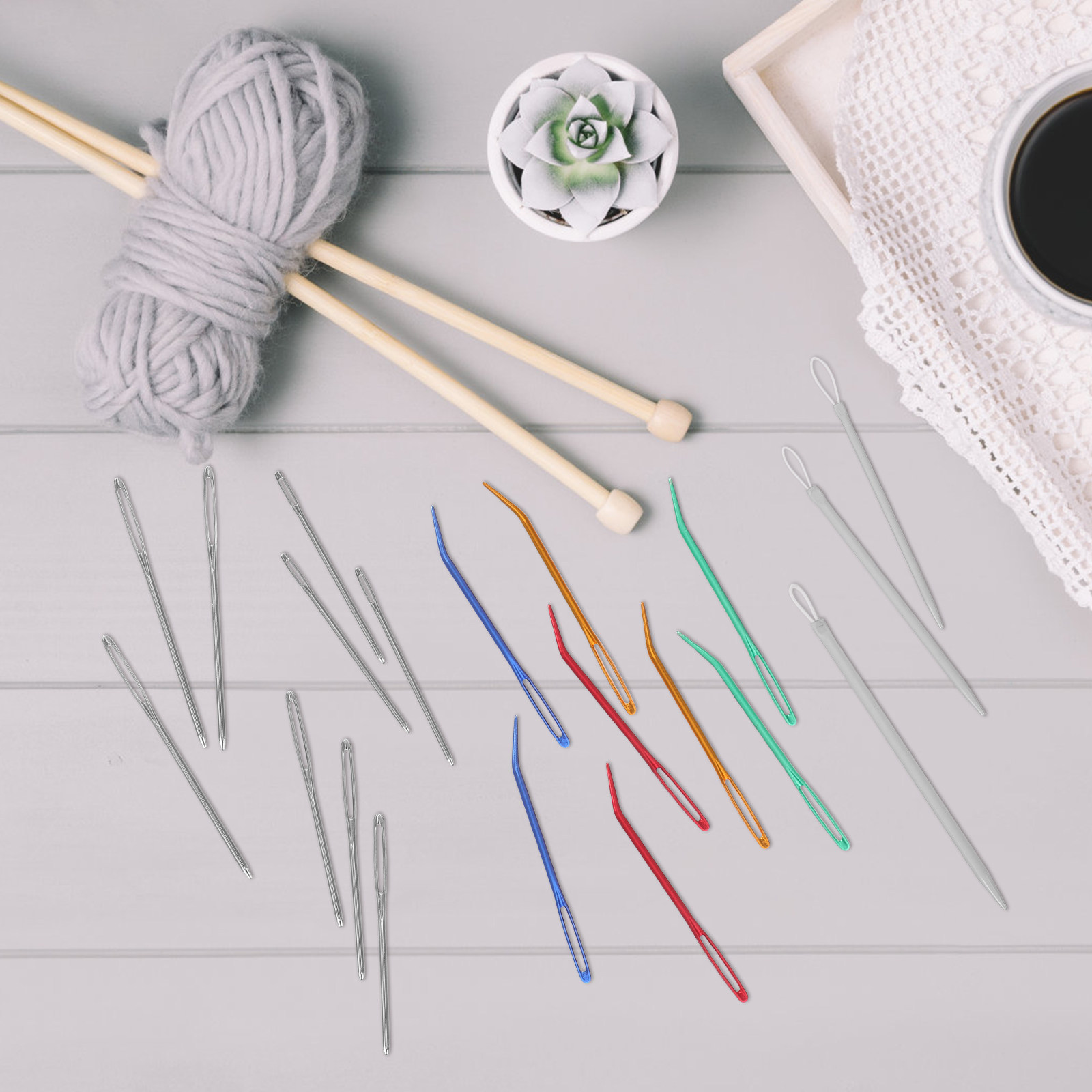 Crochet Hook Set - مجموعة واحدة من إبر الكروشيه للخياطة،