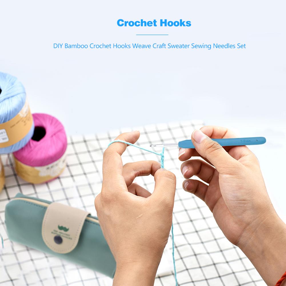 Crochet Hook Set - مجموعة إبر الكروشيه للحياكة اليدوية مع