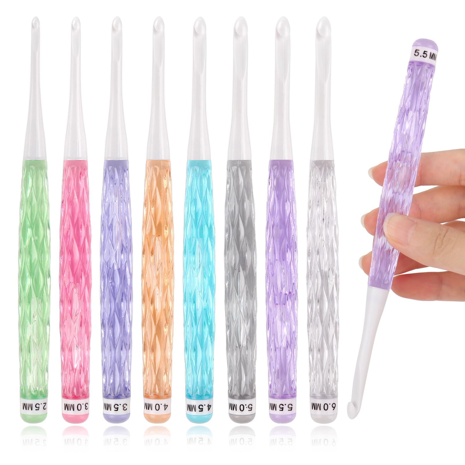 Crochet Hook Set - 8 قطعة/المجموعة اللون إبرة كروشيه عدة