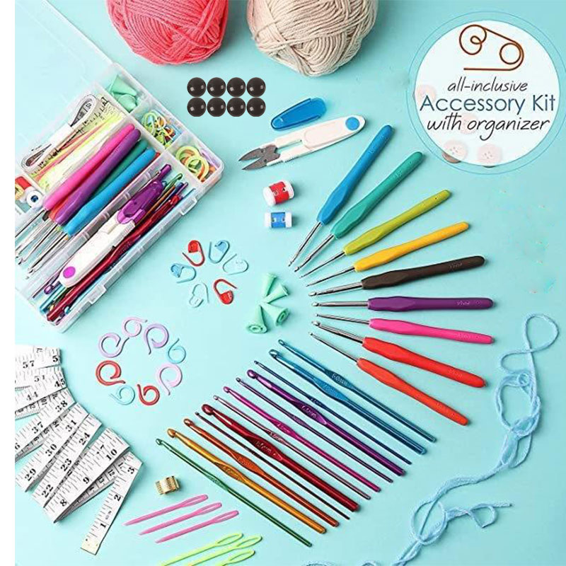 لوازم الحياكة والكروشيه، مجموع - مراجعة Crochet Hook Set وسعره