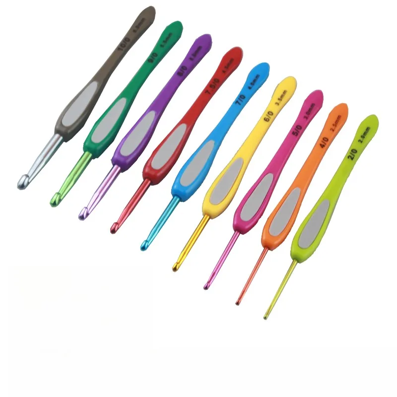 اللون لينة مقبض الكروشيه أداة  - مراجعة Crochet Hook Set وسعره