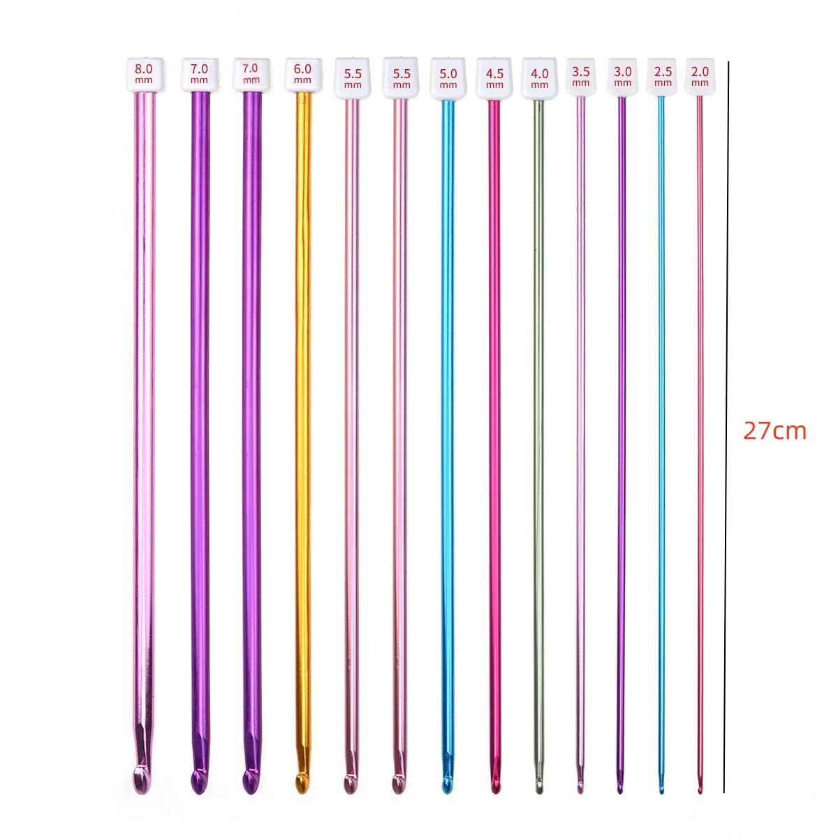 11 قطعة/الحزمة الحديد الملونة  - مراجعة Crochet Hook Set وسعره