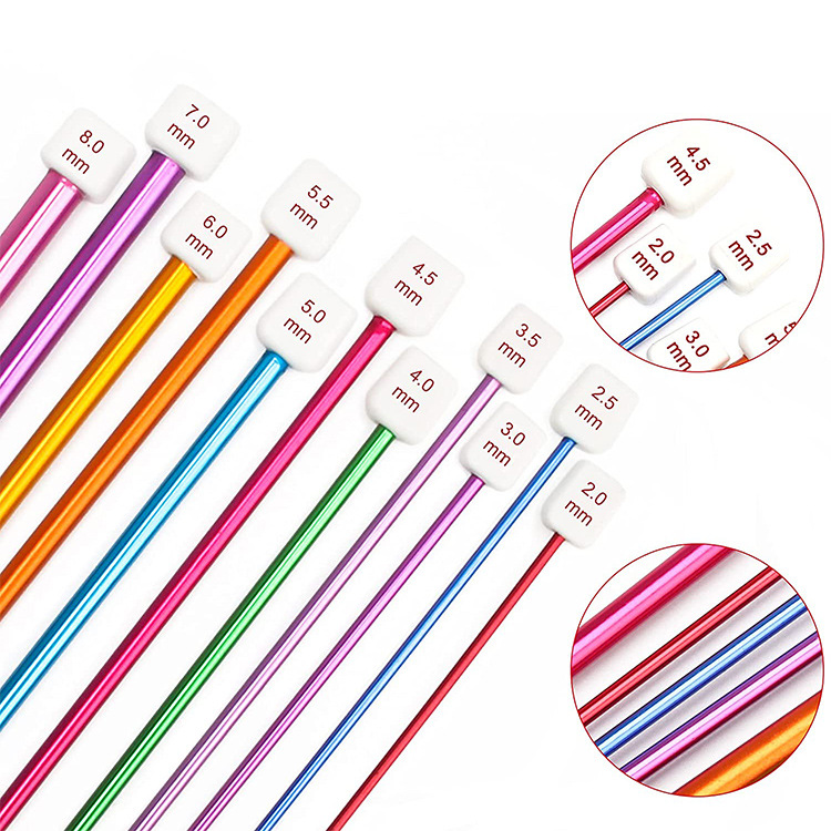 11 قطعة/الحزمة الحديد الملونة  - مراجعة Crochet Hook Set وسعره