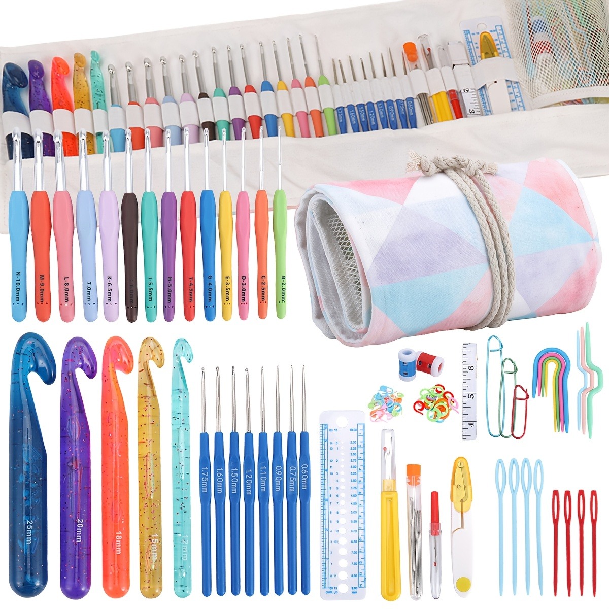 مجموعة من 118 قطعة من إبر الكر - مراجعة Crochet Hook Set وسعره