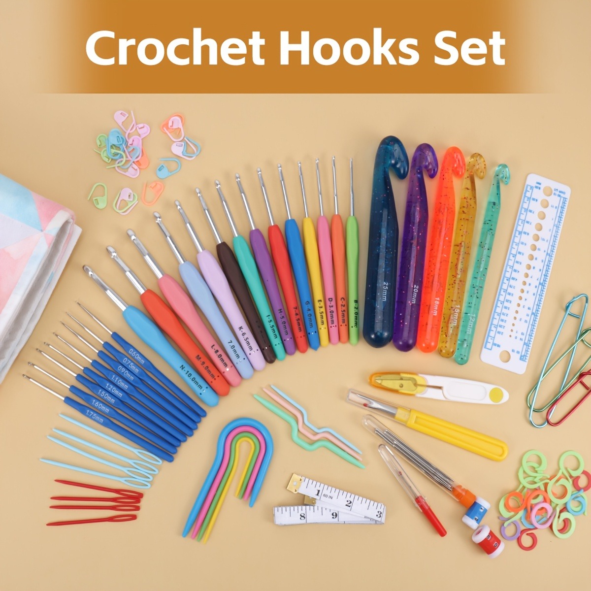 مجموعة من 118 قطعة من إبر الكر - مراجعة Crochet Hook Set وسعره