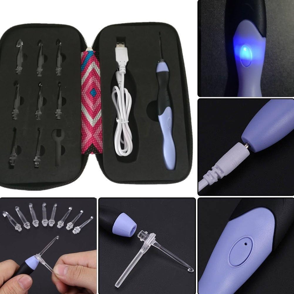 عالية الجودة المحمولة 9 في 1 م - مراجعة Crochet Hook Set وسعره