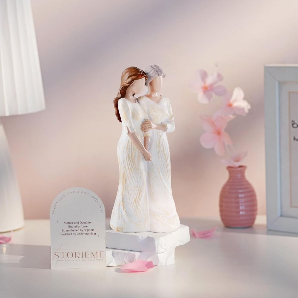 تمثال أم وابنتها مرسوم يدويًا  - مراجعة Art Craft Mother'S Day وسعره