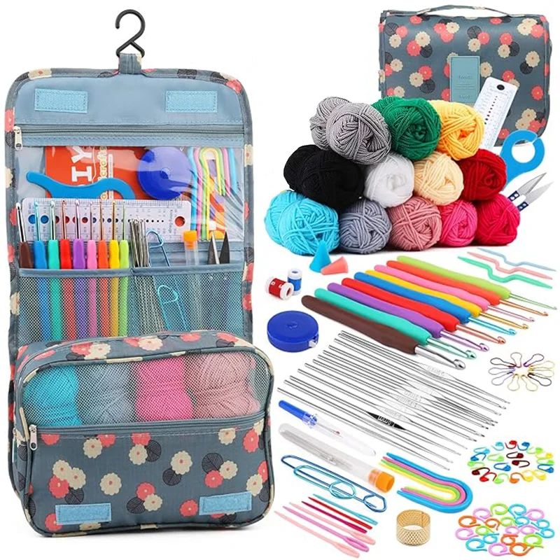 مجموعة إبر الكروشيه والحياكة ل - مراجعة Crochet Hook Set وسعره