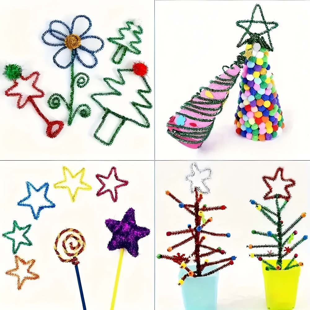 100 قطعة من أسلاك التنظيف اللا - مراجعة Art Craft Earth Day وسعره