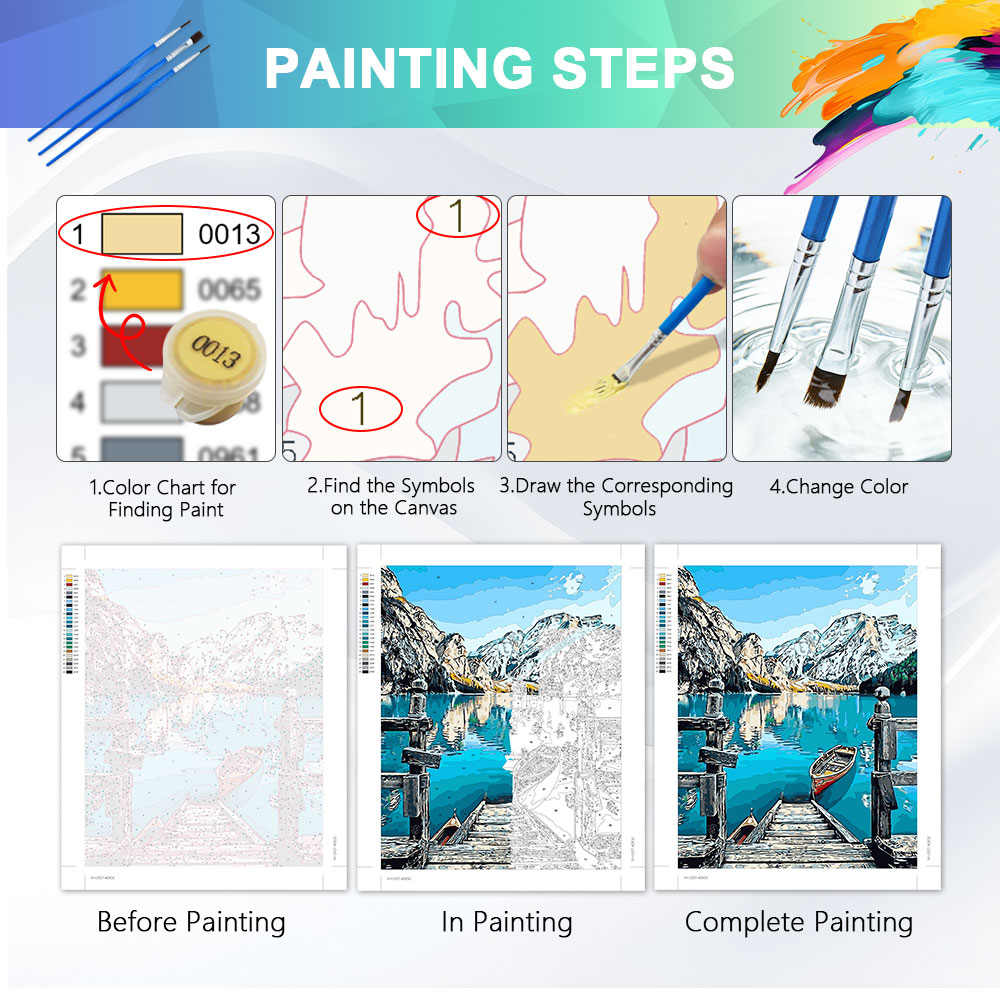 لوحة رسم بالأرقام للكبار من HU - مراجعة Art Craft Website وسعره