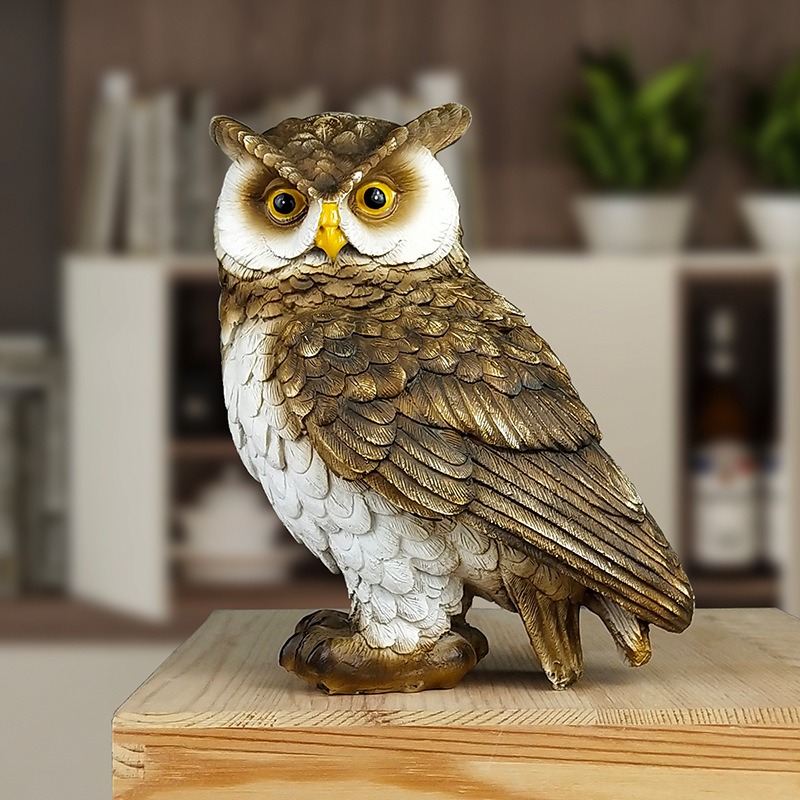 تمثال بومة من الراتنج للديكور  - مراجعة Art Craft Website وسعره