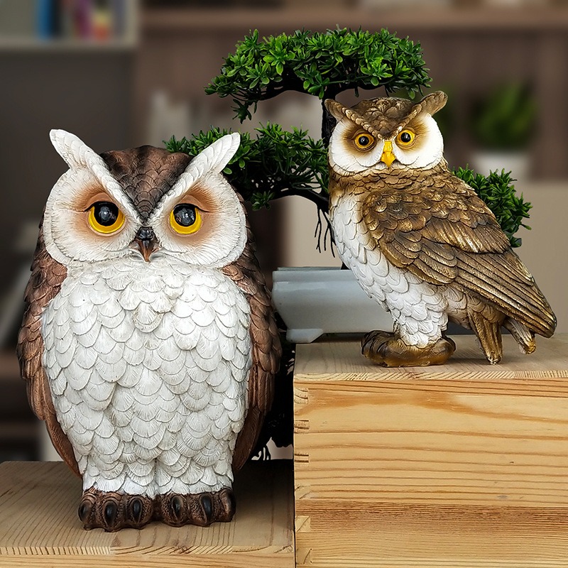 تمثال بومة من الراتنج للديكور  - مراجعة Art Craft Website وسعره