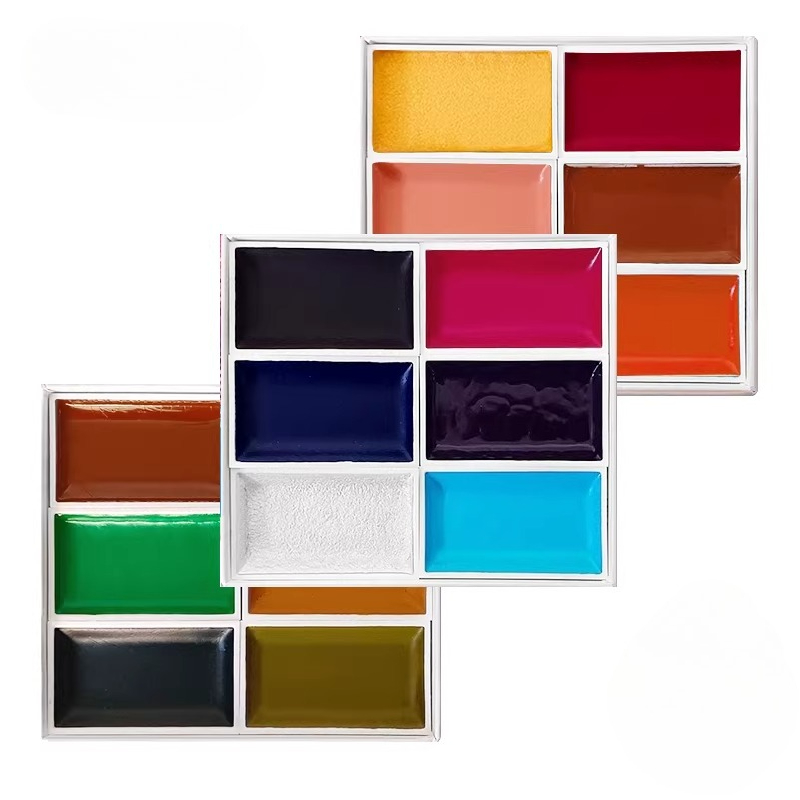 مجموعة ألوان مائية صلبة ياباني - مراجعة Gouache Paint Set وسعره