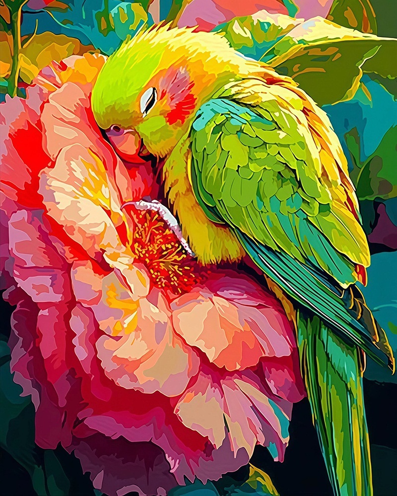 طقم رسم رقمي بالزيت للببغاء وا - مراجعة Art Craft Earth Day وسعره