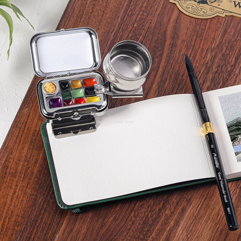 صندوق صبغة صغير بألوان مائية ص - مراجعة Gouache Paint Set وسعره