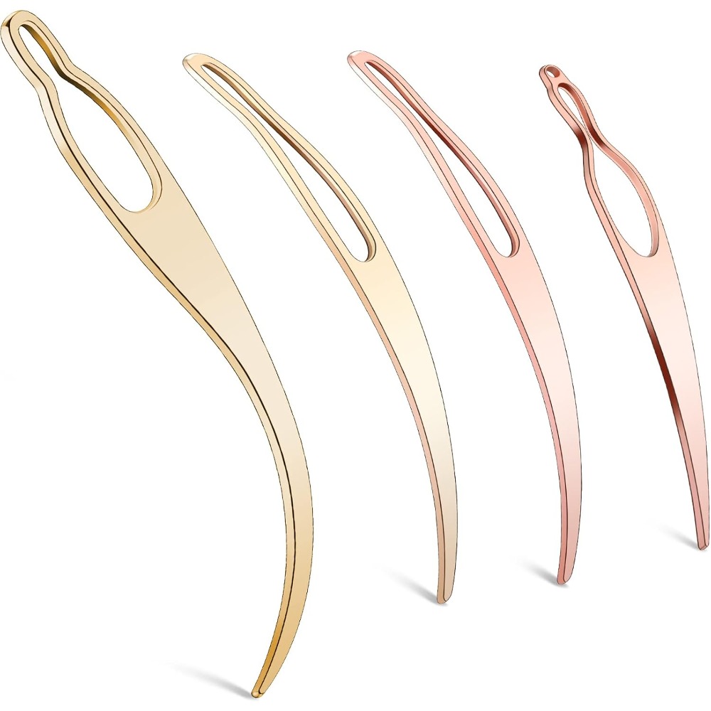 مجموعة من 4 إبر كروشيه لتسريح  - مراجعة Crochet Hook Set وسعره